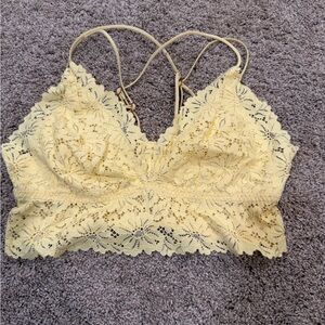 PINK Victoria's Secret Yellow Lace Bralette